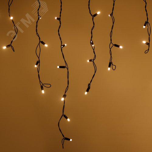 Изображение товара Гирлянда ARD-ICICLE-CLASSIC-5000x500-BLACK-160LED-FLASH Warm 230 V, 10 W, IP65 Ardecoled (шт)