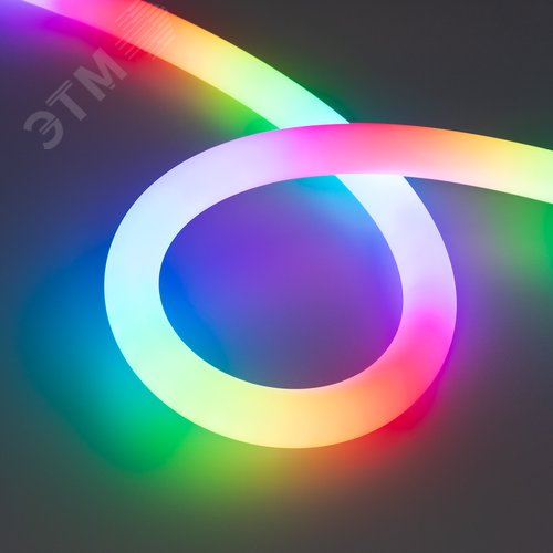 Изображение товара Лента герметичная SPI-MOONLIGHT-TOP-F180-D25мм 12V RGB-PX2 360deg 20 W/m, IP65, 3535, 3m, wire x1 вывод кабеля прямой (м)