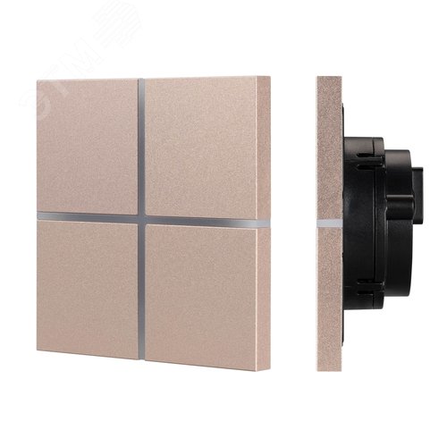 Изображение товара Панель сенсорная Champagne BUS Frameless IARL IP20 металл 2 года KNX-304-13-IN INTELLIGENT (шт)
