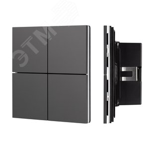 Панель кнопочная KNX-304-23-IN Black (BUS, Frameless) (IARL, IP20 металл, 2 года)