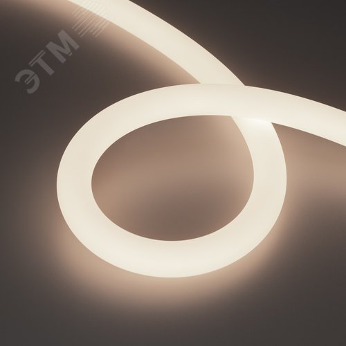 Изображение товара Лента герметичная MOONLIGHT-TOP-A336-D25mm 24V Day4000 360deg 14.4 W/m, IP65, 2835, 5m, wire x2, Прямой вывод кабеля (м)