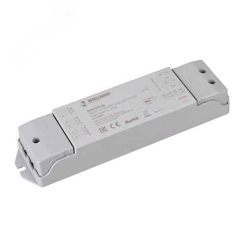 Изображение товара Конвертер 230 V 2x20 mA 2.4G IARL IP20 пластик 5 лет SMART-0-10V-302-72-SH-DRI-PD-SUF INTELLIGENT (шт)
