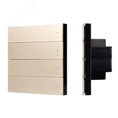 Изображение товара INTELLIGENT ARLIGHT Кнопочная панель SMART-DMX512-801-22-8G-8SC-DIM-IN Gold (230V, 2.4G) (IARL, IP20 Пластик, 5 лет) (шт)
