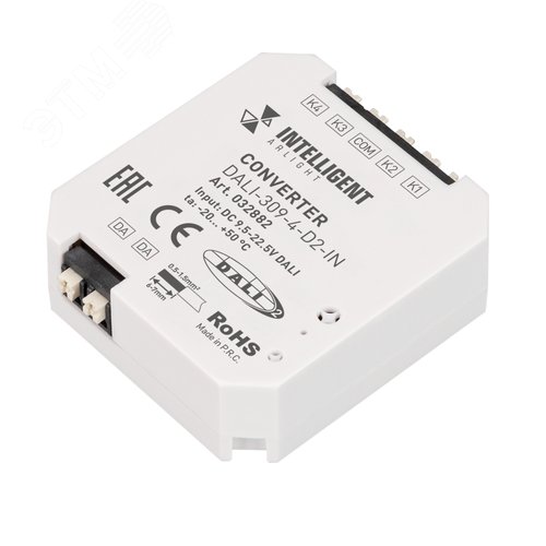 Изображение товара Конвертер DALI-309-4-D2-IN DALI-BUS Free purpose INTELLIGENT Пластик (шт)