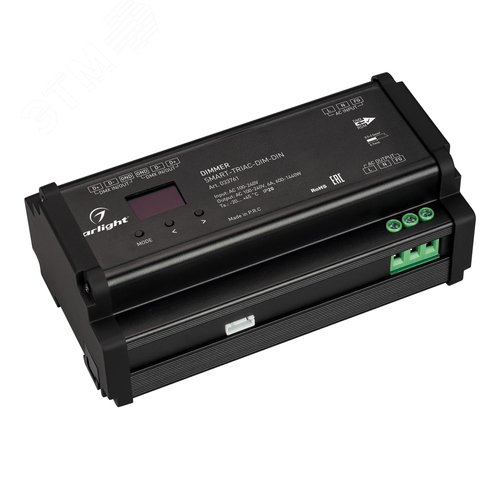 Изображение товара Диммер SMART-TRIAC-DIM-DIN (230V, 6A, 2.4G) ( IP20 Пластик, 5 лет) (шт)