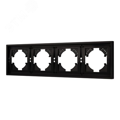 Изображение товара Рамка пластиковая FRM-TENDO-PL-4-BK, Чёрный, 4 поста (шт)