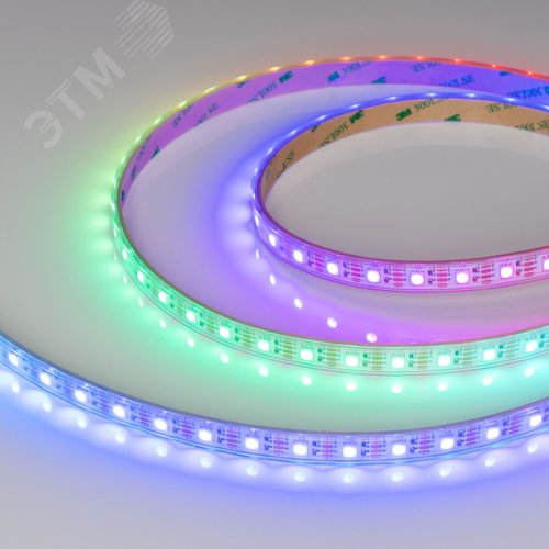 Изображение товара Лента светодиодная 8 Вт/м 12В IP66 RGB 60LED/м SPI-B60-12mm SMD 5060 5 м (м)