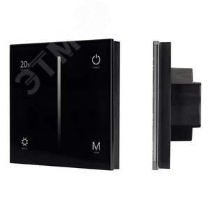 Панель SMART-P35-DIM-IN Black (230V, 0-10V, Sens, 2.4G) (ARL, IP20 Пластик, 5 лет)