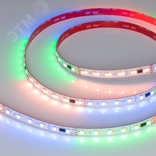 Изображение товара Лента светодиодная 16 Вт/м 24В IP20 RGBW 120LED/м SPI-BA120-12mm CRI98 SMD 5060/2835 5 м (м)