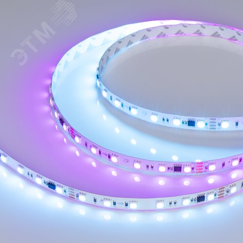 Изображение товара Лента светодиодная 15 Вт/м 24В IP20 RGB 60LED/м DMX-B60-10-15mm SMD 5060 5 м (м)