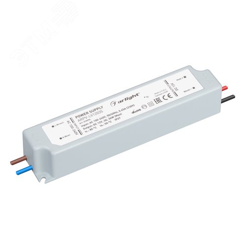 Изображение товара Блок питания ARPV-LV12035 (12V, 3.0A, 36W) (ARL, IP67 Пластик, 2 года) (шт)
