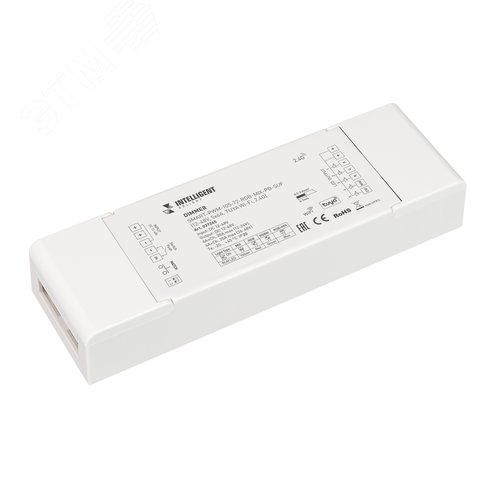 Изображение товара Диммер SMART-PWM-105-72-RGB-MIX-PD-SUF (12-48V, 5x6A, TUYA Wi-Fi, 2.4G) ( IP20 Пластик, 5 лет) (шт)