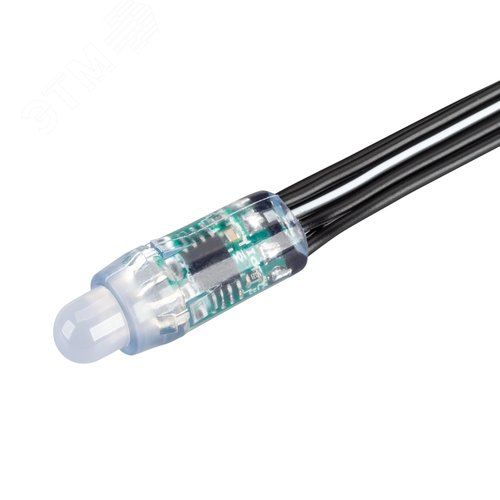 Изображение товара Модуль герметичный управляемый DMX-UVR-D12 5V RGB 0.3W IP67 90deg пластик 5 лет (шт)