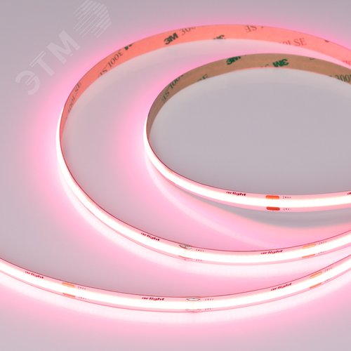 Изображение товара Лента светодиодная 8 Вт/м 24В IP20 Розовый 480LED/м COB-X480-8mm CSP 5 м (м)