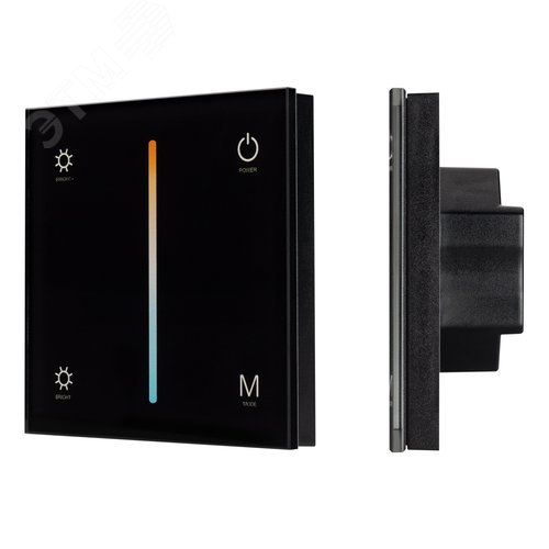 Изображение товара Панель SMART-P21-MIX-G-IN Black 12-24V, 4x3A, Sens, 2.4G IP20 пластик, 5 лет (шт)