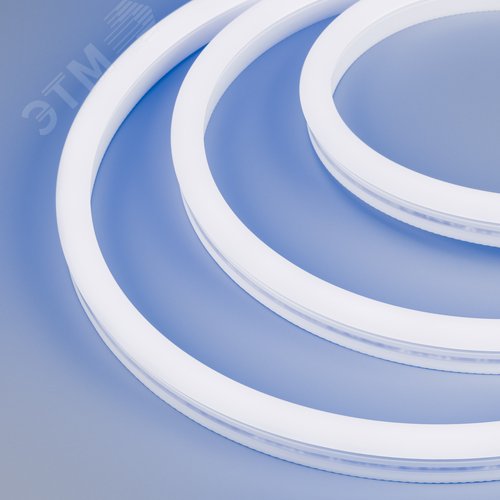 Изображение товара Лента светодиодная герметичная WAVE-SIDE-A120-12x25mm 230V Blue (12 W/m, IP67, 50m, wire x2) (ARL, Грибовидная форма) (м)