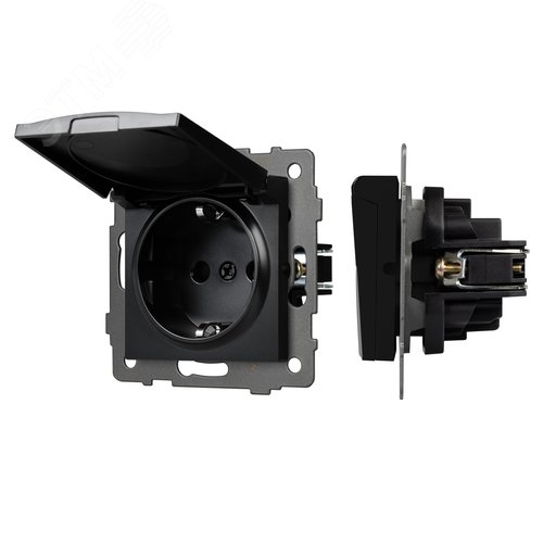 Изображение товара Механизм розетки влагозащищённый SCT-MCP-PL-BK-V 250V, 16A (шт)