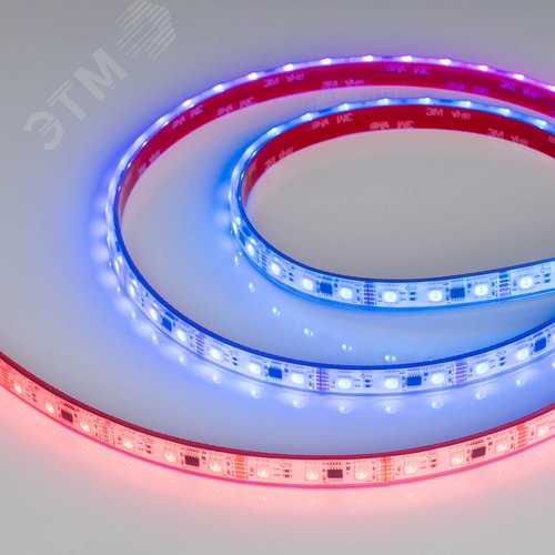 Изображение товара Лента светодиодная 14 Вт/м 12В IP67 RGB 60LED/м DMX-B60-10-15mm SMD 5060 5 м (м)