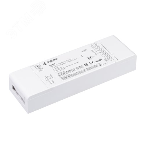 Изображение товара Диммер INTELLIGENT SMART-CC-205-72-SH-PD-SUF (12-48V, 5x350-1200mA, TUYA BLE, 2.4G) (IARL, IP20, Пластик, 5 лет) (шт)