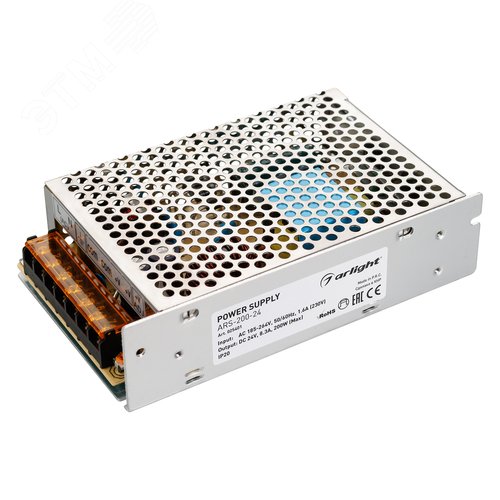 Изображение товара Блок питания ARS-200-24 (24V, 8.3A, 200W) (ARL, IP20 Сетка, 2 года) (шт)