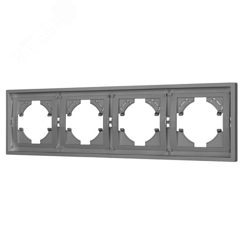 Изображение товара Рамка пластиковая FRM-TENDO-PL-4-GR, Серый, 4 поста (шт)