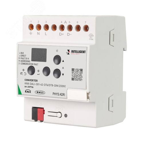 Изображение товара Конвертер KNX-DALI-301-62-DT6/DT8-DIN 230V IARL, IP20 пластик, 3 года INTELLIGENT (шт)