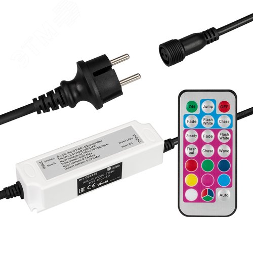 Изображение товара Контроллер ARD-CLASSIC-SYNC-RGB-1000LED Black (230V, 80W, RF ПДУ) (ARDCL, Закрытый) (шт)