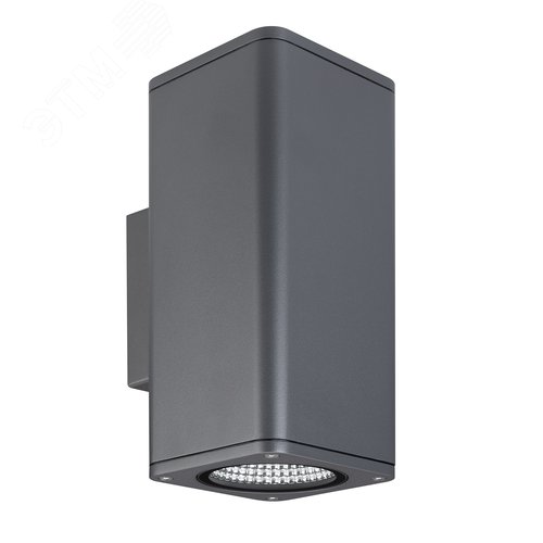 Изображение товара Светильник LGD-EVO-WALL-TWIN-S100x100-2x12W Warm3000 (GR, 44 deg, 230 В) (IP54 Металл, 3 года) (шт)