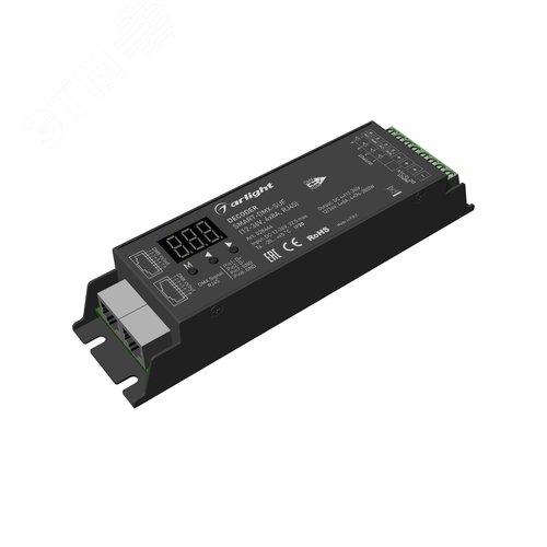Изображение товара Декодер SMART-DMX-SUF 12-36V, 4x8A, RJ45, IP20, металл, 5 лет (шт)