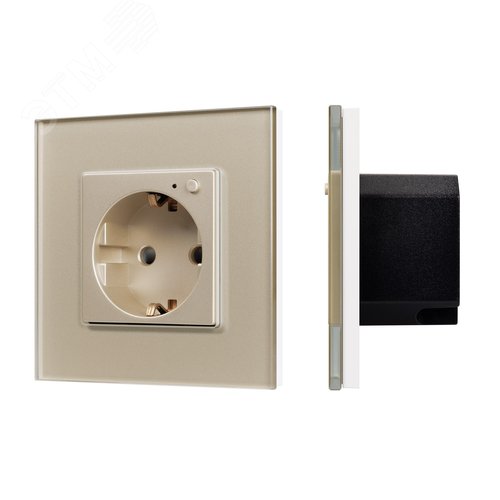 Изображение товара Розетка электрическая с Zigbee управлением SCT-OMALI-EUZB1-PL-GD 240V, 16A, Zigbee (шт)
