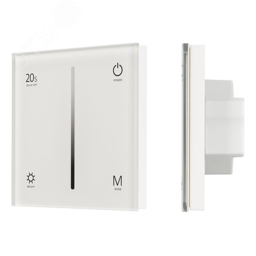 Изображение товара Панель SMART-P6-DIM-G-IN White 12-24V, 4x3A, Sens, 2.4G IP20 пластик, 5 лет (шт)