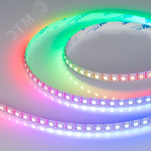 Изображение товара Лента светодиодная 13 Вт/м 12В IP20 RGB 96LED/м SPI-B96-10mm SMD 5060 5 м (м)