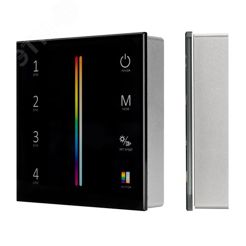 Изображение товара Панель Sens SMART-P55-MULTI Black 3V, 4 зоны, 2.4G ARL, IP20 пластик, 5 лет (шт)