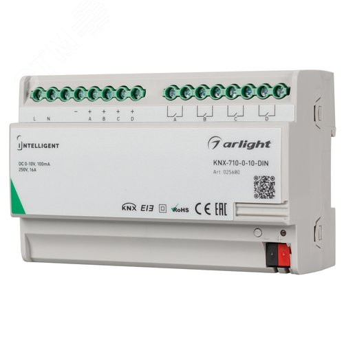 Изображение товара Конвертер KNX-710-0-10-DIN (230V, 4x0/1-10, 4x16A) (IARL, Пластик) (шт)