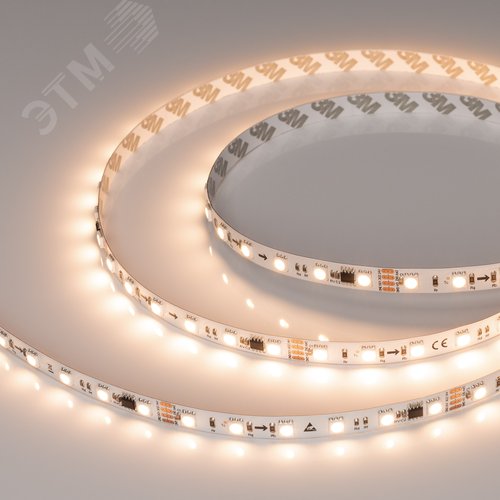 Изображение товара Лента светодиодная 15 Вт/м 24В IP20 3000K 60LED/м SPI-B60-10mm SMD 5060 5 м (м)