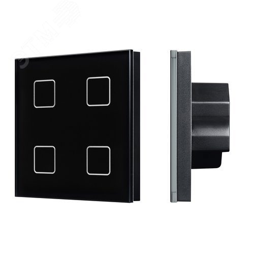 Изображение товара Панель сенсорная INTELLIGENT ARLIGHT DALI-301-11-IN Black (BUS/24V, Backlight) (ARL, IP20 Пластик, 5 лет) (шт)