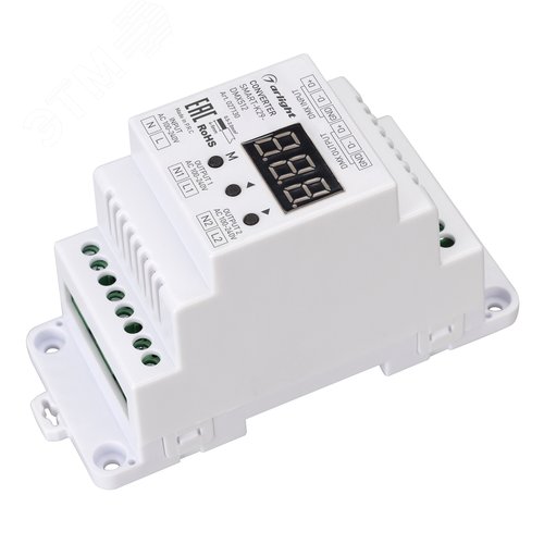 Изображение товара Конвертер SMART-K29-DMX512 230V, 2x1.2A, TRIAC, DIN ARL, пластик (шт)