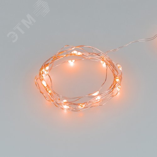 Изображение товара Гирлянда светодиодная ARD-DEW-HOME-2000-CLEAR-20LED-STD Orange 3V, Battery Pack Ardecoled, IP20 (шт)