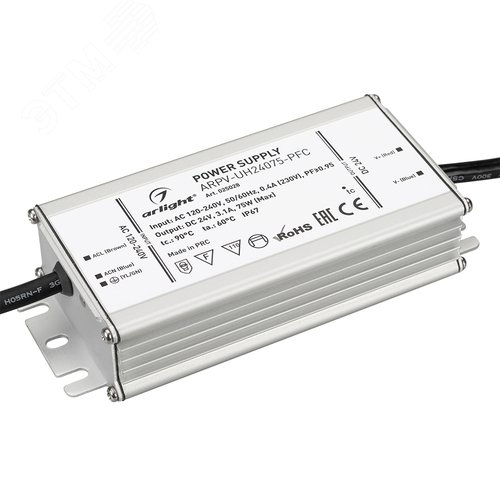 Изображение товара Блок питания ARPV-UH24075-PFC (24V, 3.1A, 75W) (шт)
