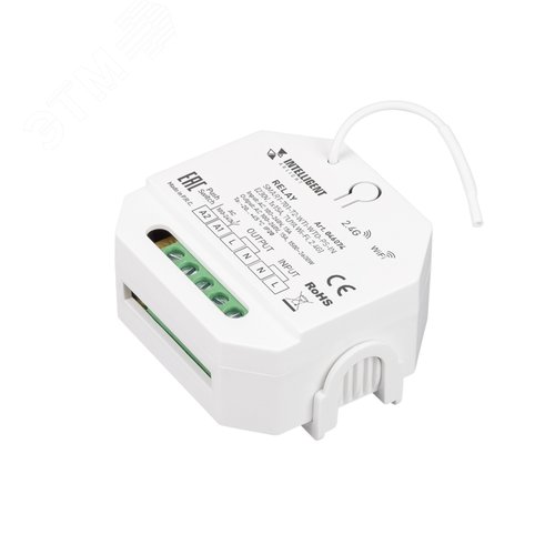 Изображение товара Модуль релейный INTELLIGENT ARLIGHT SMART-701-72-WTI-WTO-PS-IN (230V, 1x15A, TUYA Wi-Fi, 2.4G) (IARL, IP20, Пластик, 5 лет) (шт)