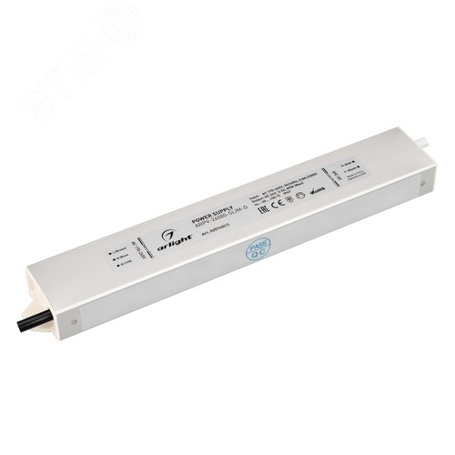 Изображение товара Блок питания ARPV-24080-SLIM-D (24V, 3.3A, 80W) (ARL, IP67 Металл, 3 года) (шт)