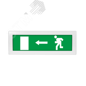 Оповещатель светозвуковой Молния-12-З Человек влево в дверь зеленый фон