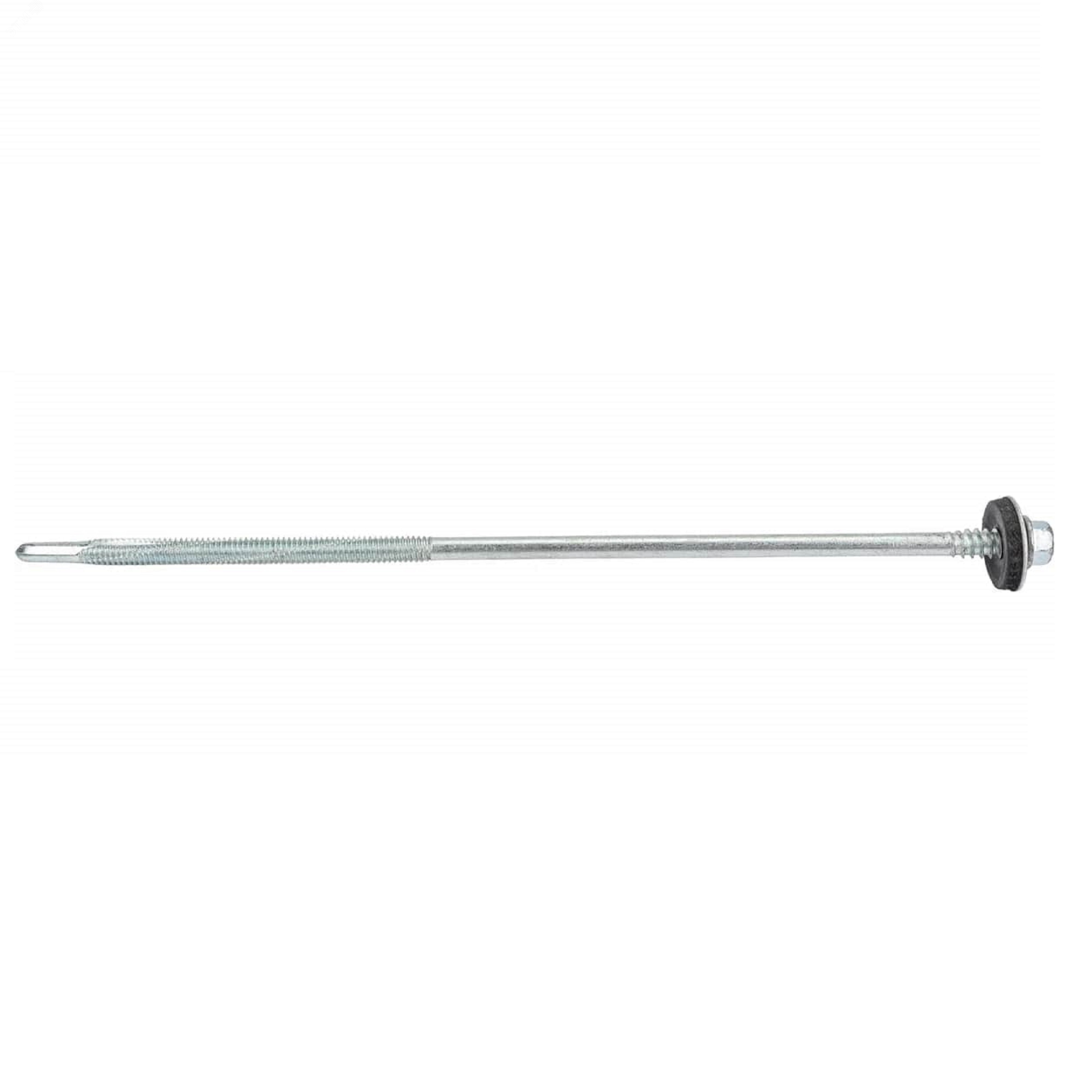 Изображение товара Саморез для сэндвич-панелей 6.3/5.5х200 с шестигранной головкой EPDM оцинкованный