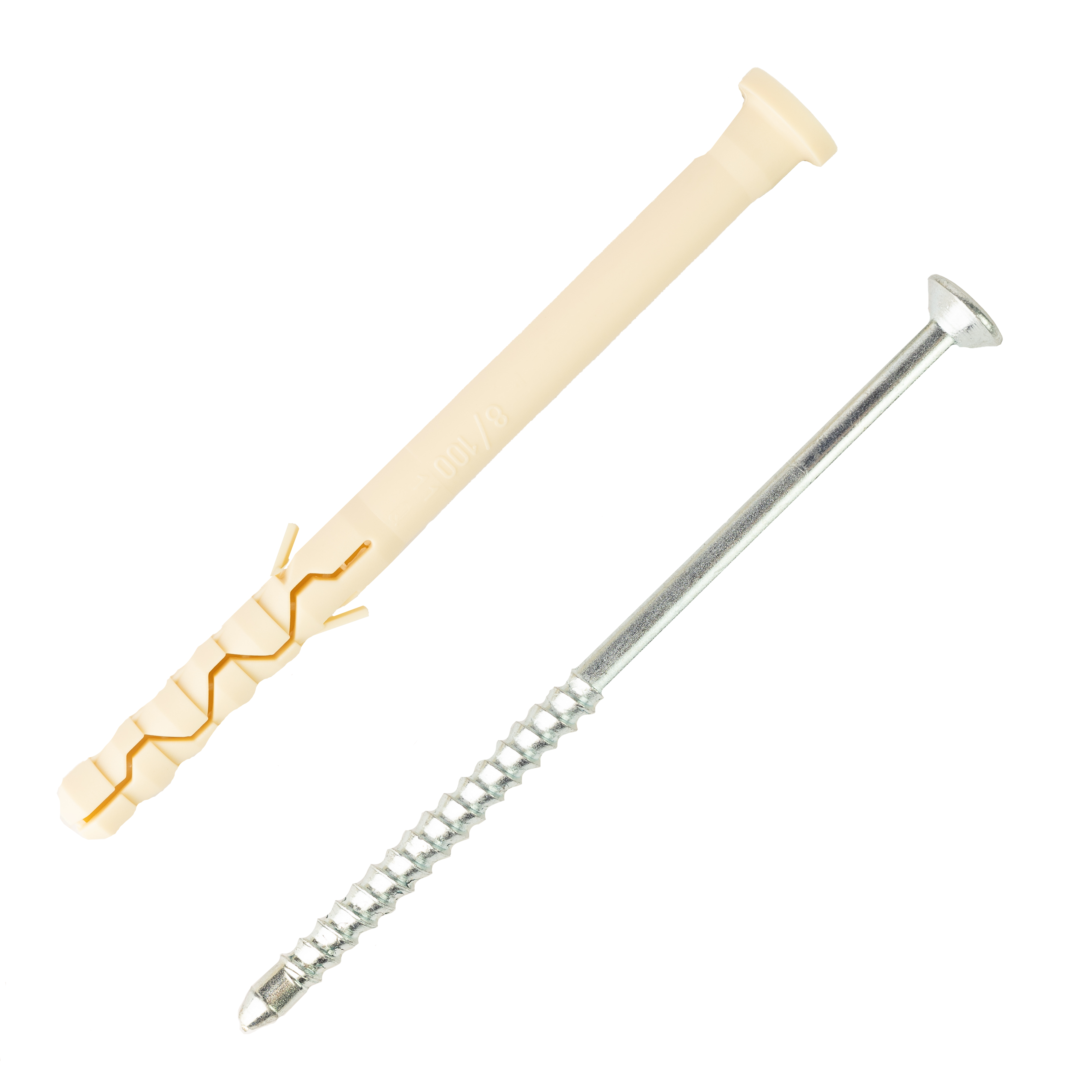 Дюбель-гвоздь 8х100 нейлон цилиндрический бортик (400 шт)