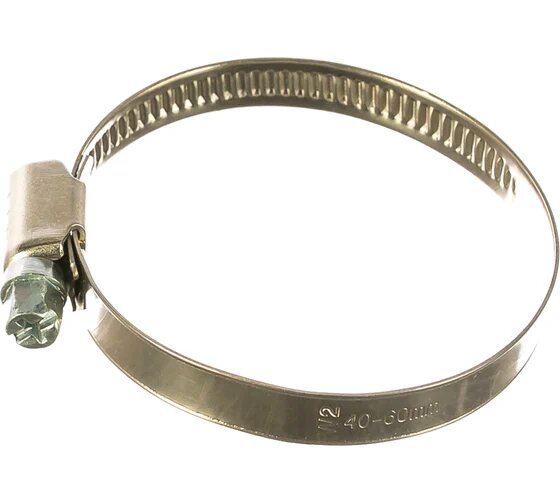 Хомут червячный 40-60 нержавеющая сталь (1 шт)