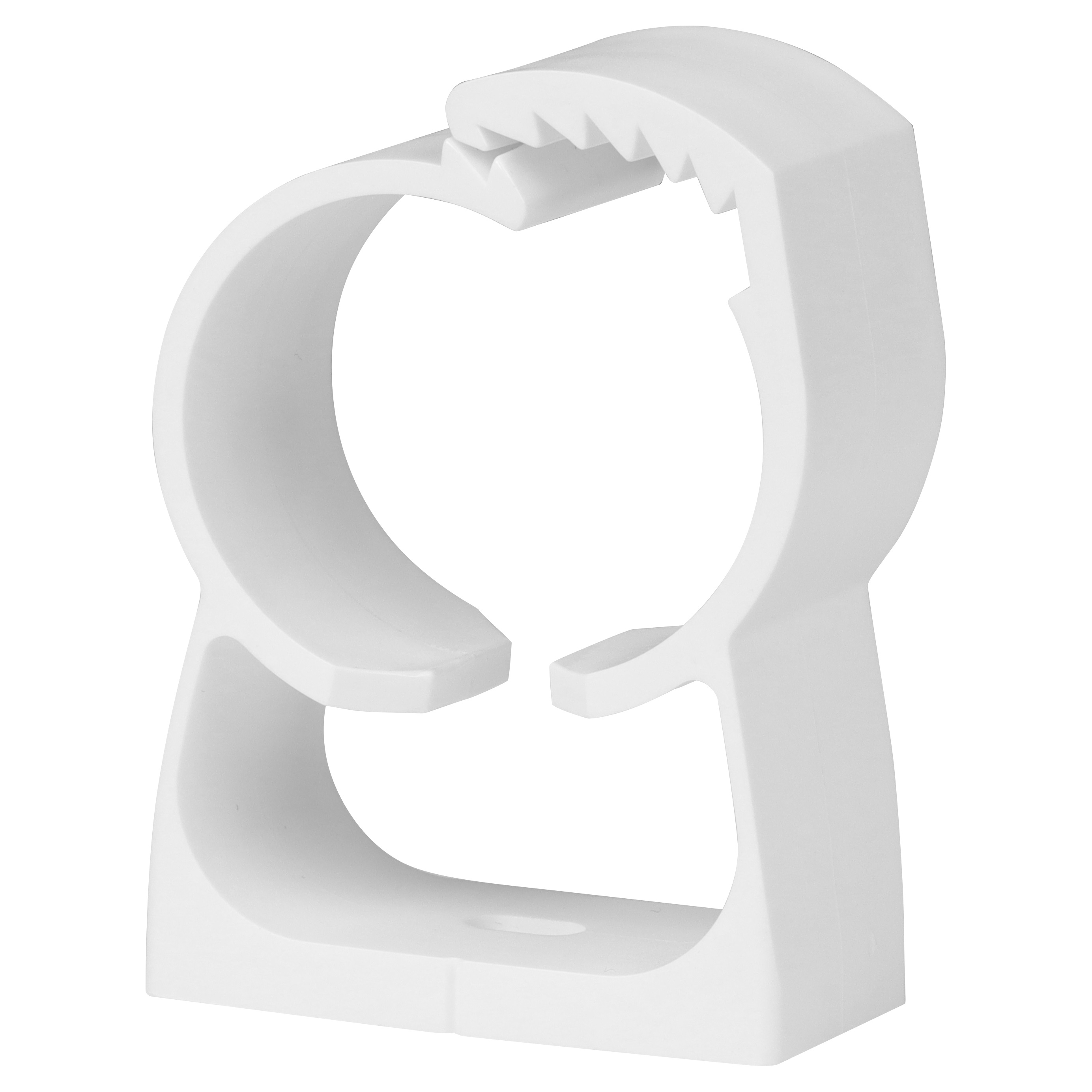 Крепеж-клипса для трубы 26-32 белая с фиксатором (360 шт)