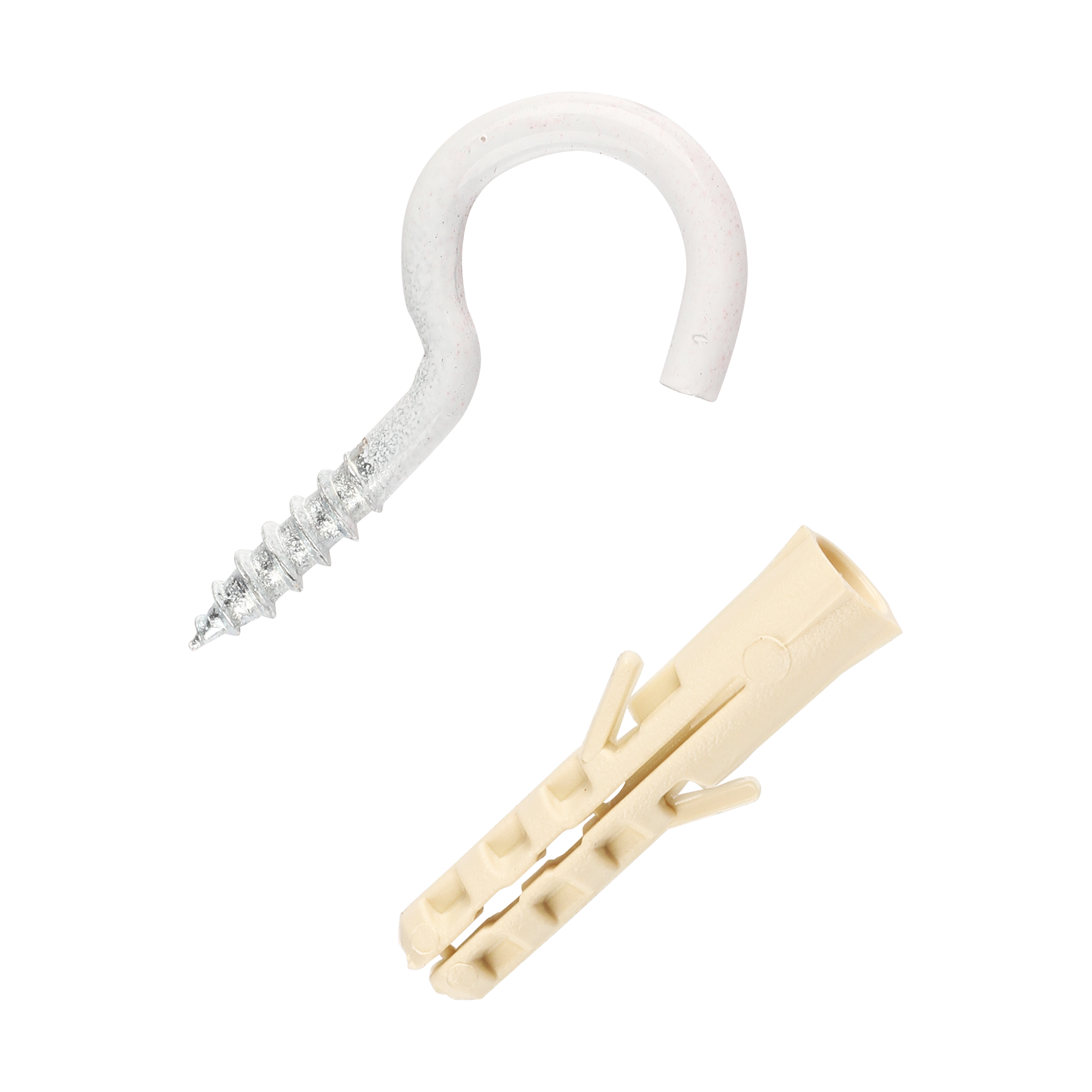 Крюк-шуруп 3,1х25  белый (4 шт.)