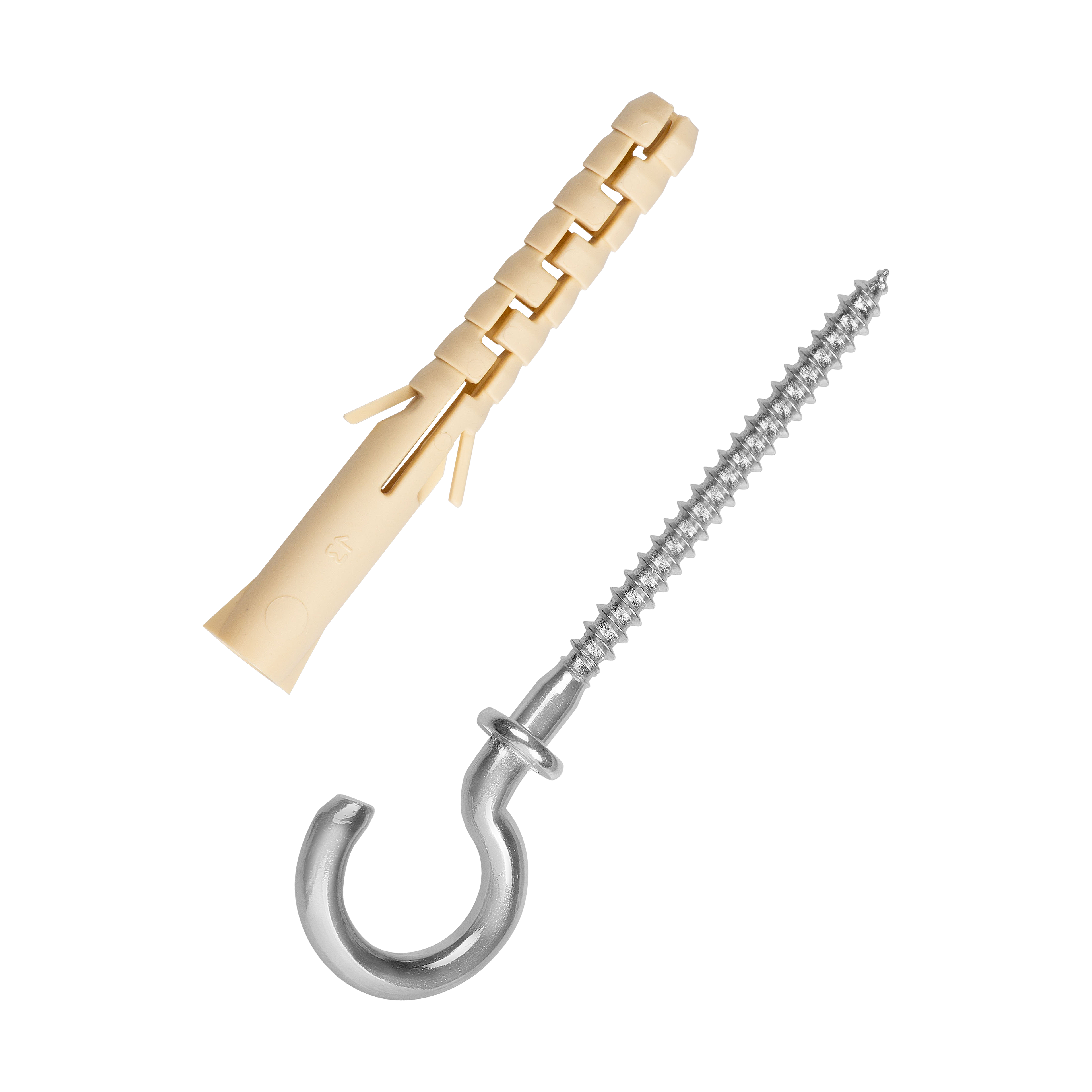 Крюк-шуруп 3,5х70  оцинкованный, с манжетой (2 шт.)