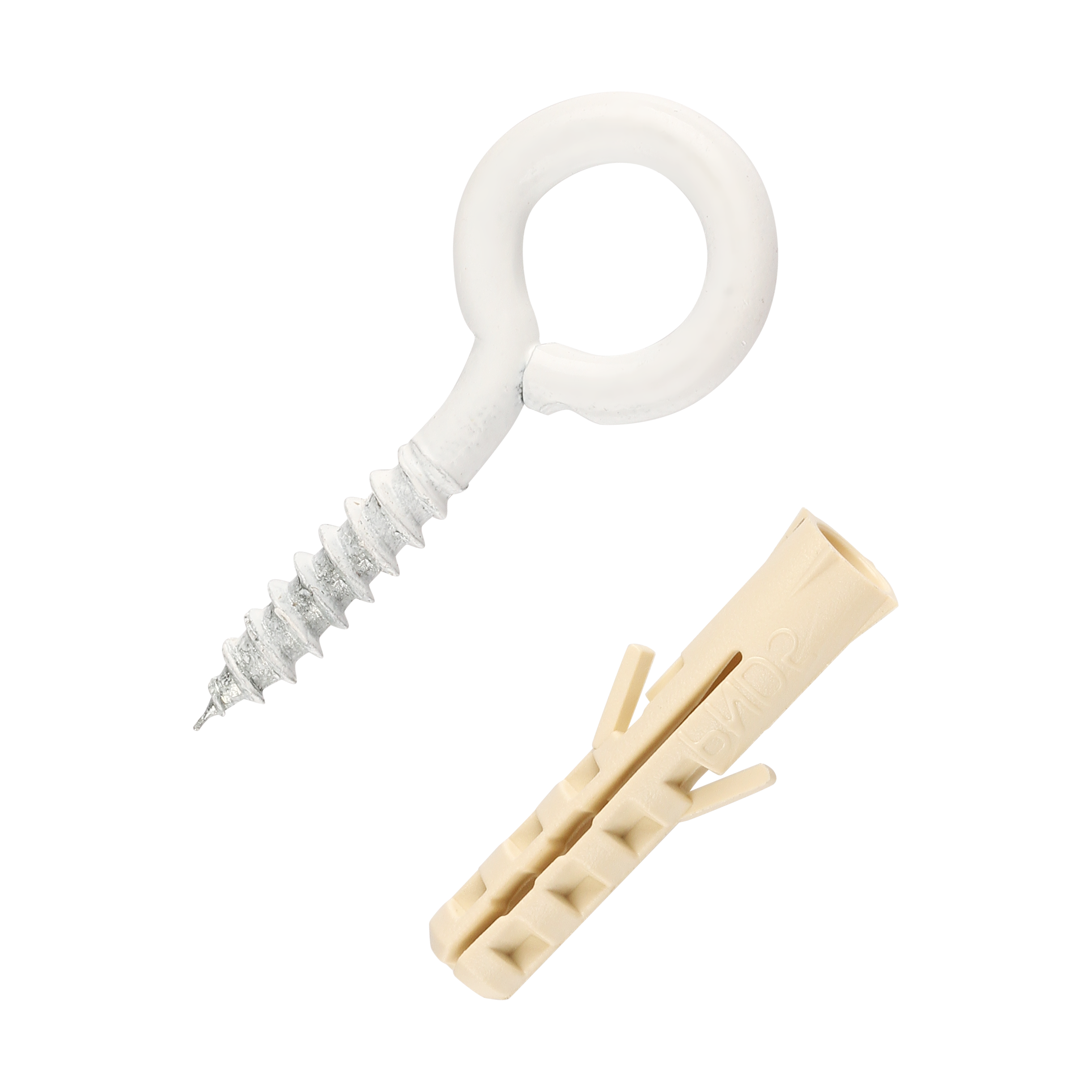 Петля-шуруп 3,8x20 белая (3 шт.)