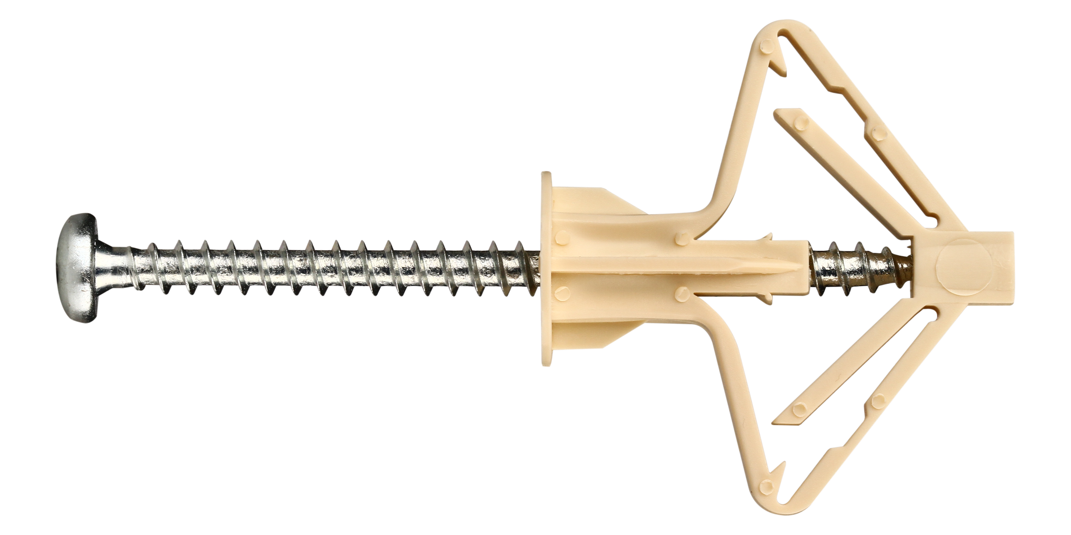 Дюбель для гипсокартона бабочка 10х50 нейлон с шурупом 4х60 (10 шт)